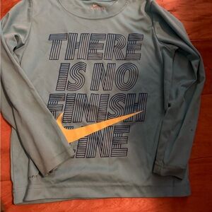 Nike Teal Long Sleeve with Yellow Swoosh